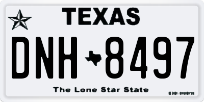 TX license plate DNH8497