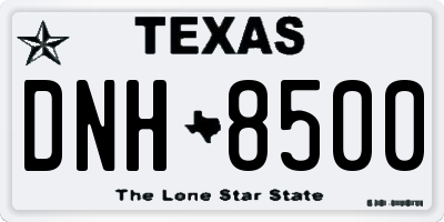 TX license plate DNH8500