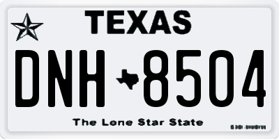 TX license plate DNH8504