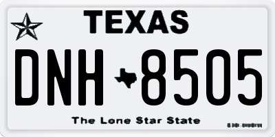 TX license plate DNH8505