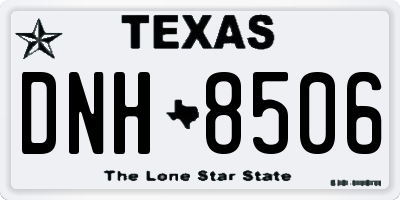 TX license plate DNH8506