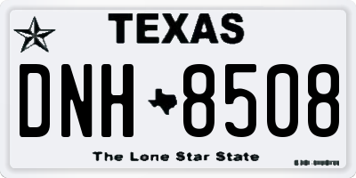 TX license plate DNH8508