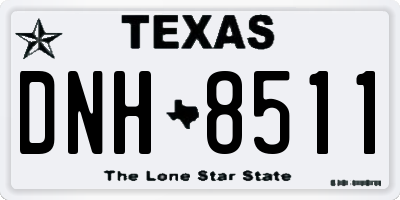 TX license plate DNH8511