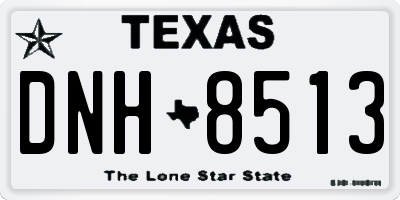 TX license plate DNH8513