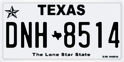 TX license plate DNH8514