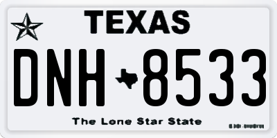 TX license plate DNH8533