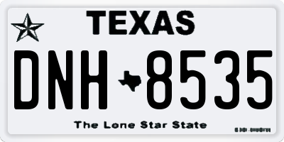 TX license plate DNH8535