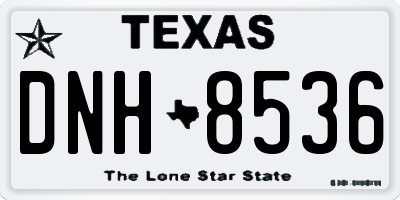 TX license plate DNH8536
