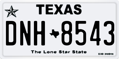 TX license plate DNH8543