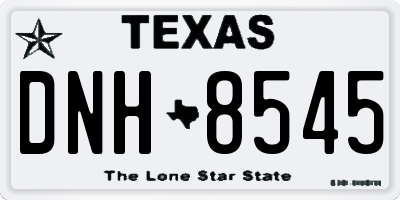 TX license plate DNH8545