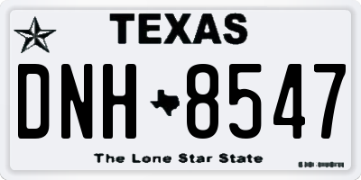 TX license plate DNH8547