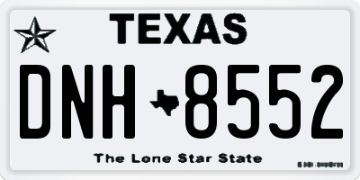 TX license plate DNH8552