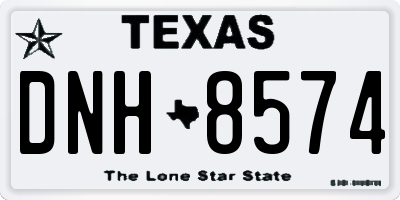 TX license plate DNH8574