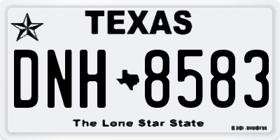 TX license plate DNH8583