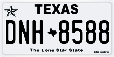 TX license plate DNH8588