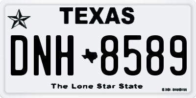TX license plate DNH8589
