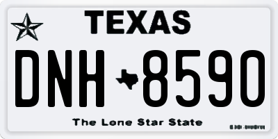 TX license plate DNH8590