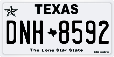 TX license plate DNH8592