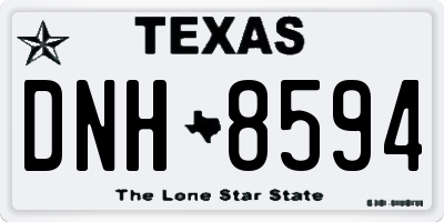 TX license plate DNH8594