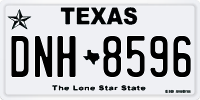 TX license plate DNH8596