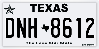 TX license plate DNH8612