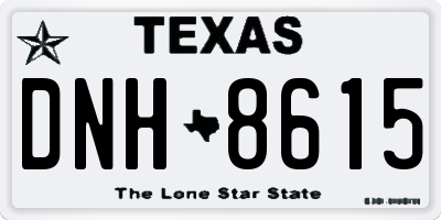 TX license plate DNH8615