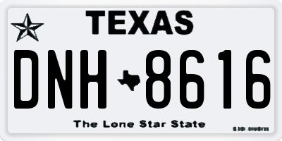 TX license plate DNH8616