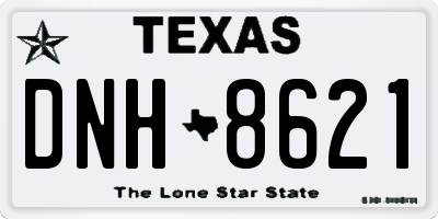 TX license plate DNH8621