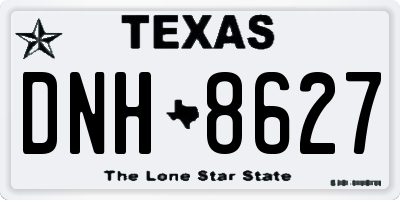 TX license plate DNH8627