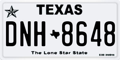 TX license plate DNH8648