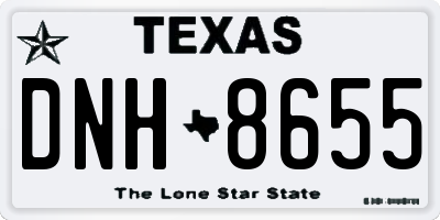 TX license plate DNH8655