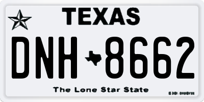 TX license plate DNH8662