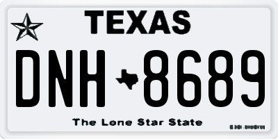 TX license plate DNH8689