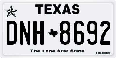 TX license plate DNH8692