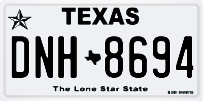 TX license plate DNH8694