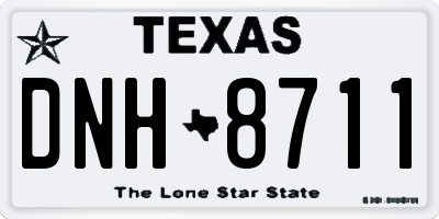 TX license plate DNH8711