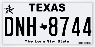TX license plate DNH8744