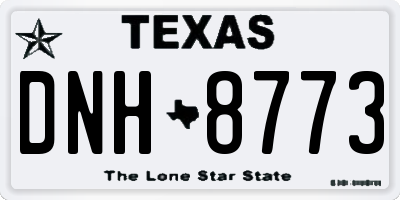 TX license plate DNH8773