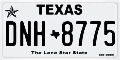 TX license plate DNH8775