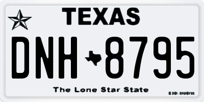 TX license plate DNH8795