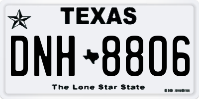 TX license plate DNH8806