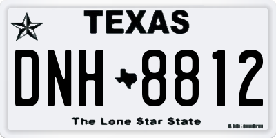 TX license plate DNH8812