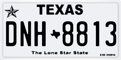 TX license plate DNH8813