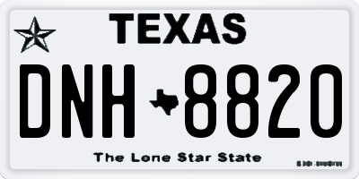 TX license plate DNH8820
