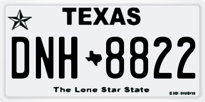 TX license plate DNH8822