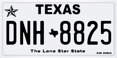 TX license plate DNH8825