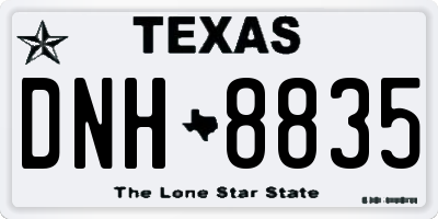TX license plate DNH8835