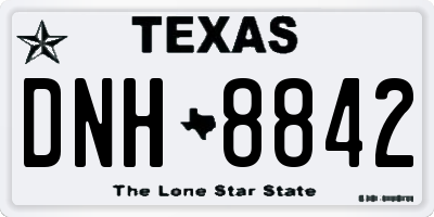 TX license plate DNH8842
