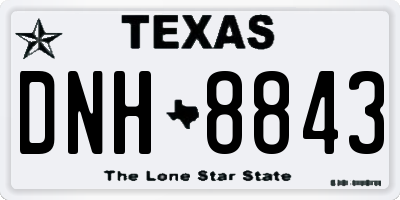 TX license plate DNH8843