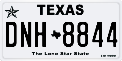 TX license plate DNH8844